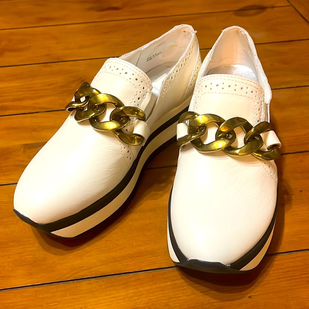 Dolce Vita Jhenee Wedge Sneaker White Leather